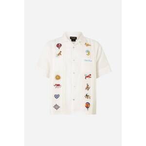 NEW CAMILLA men's embroidered pleated cuban shirt in kapadokya kitsch